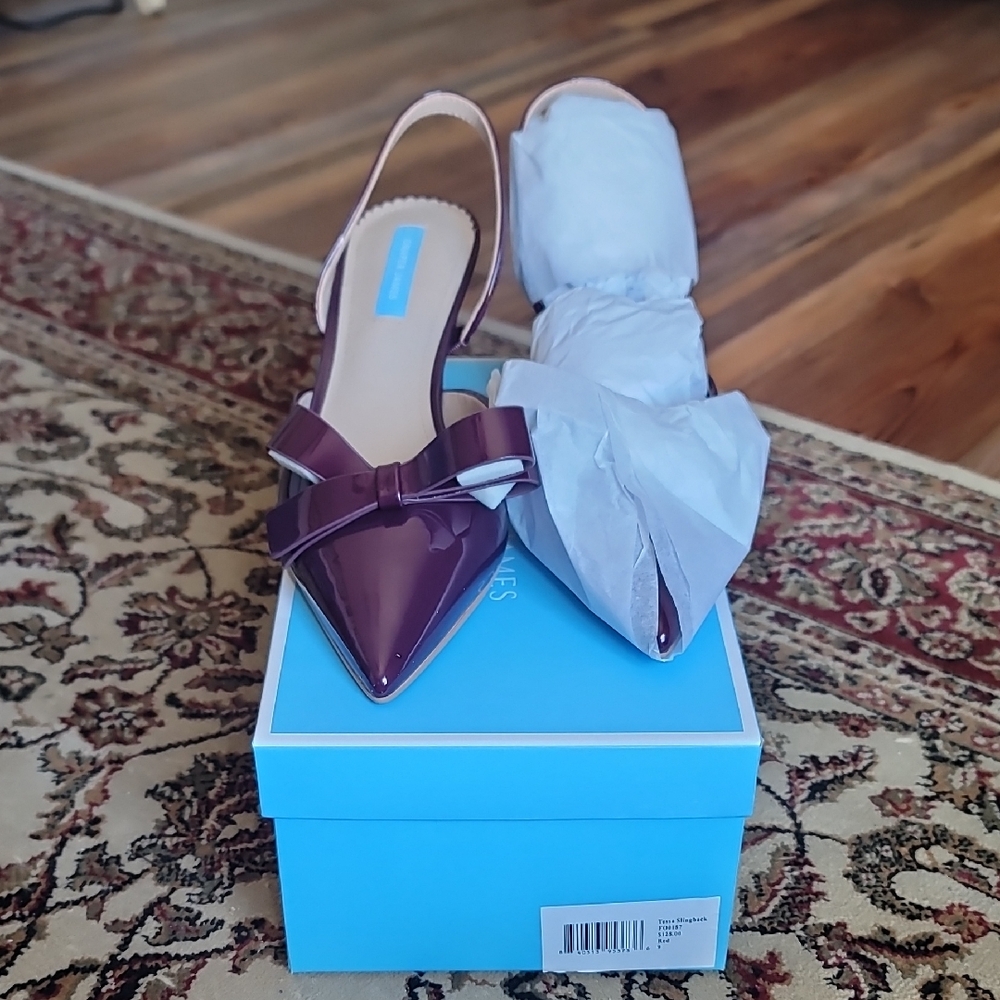 Draper James Purple Bow Heels